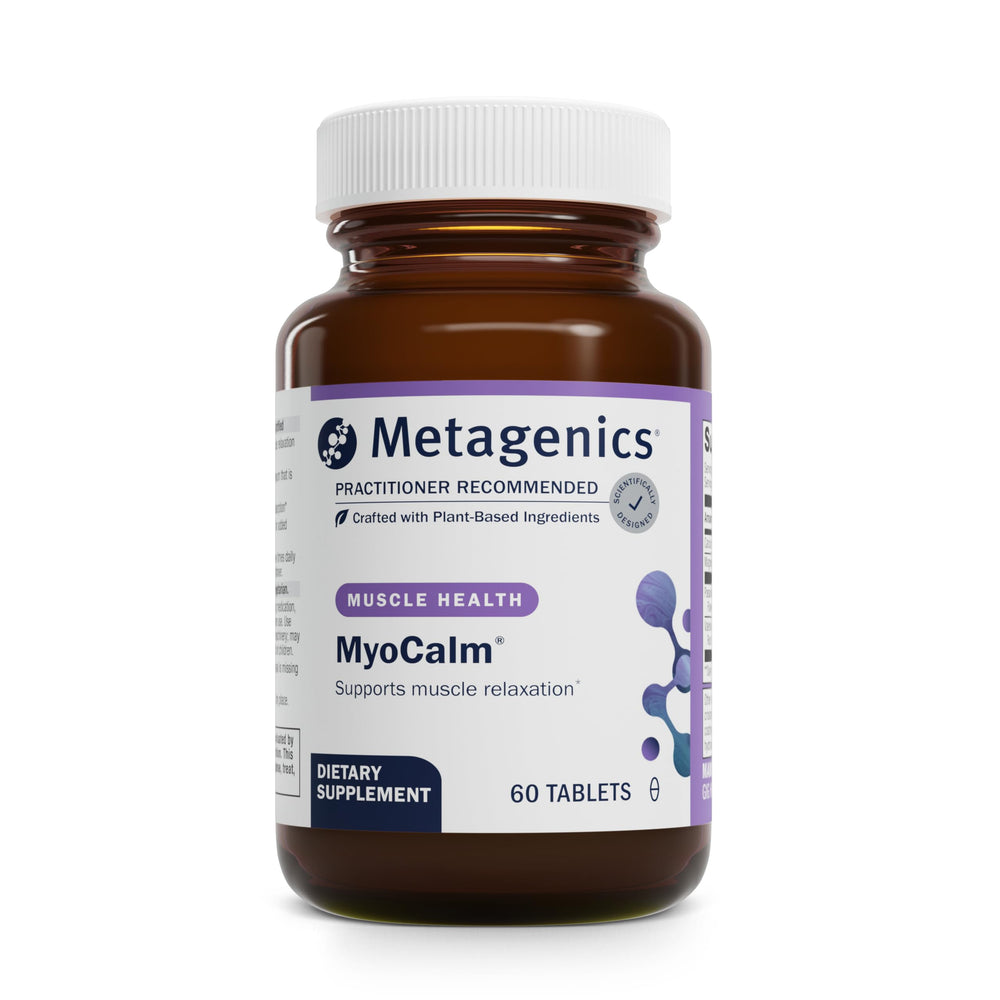 MyoCalm bottle showing 60 tablets
