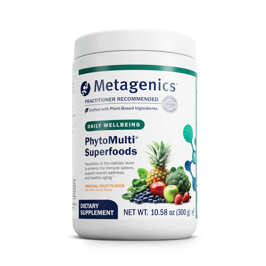 Front label of Metagenics PhytoMulti Superfoods package