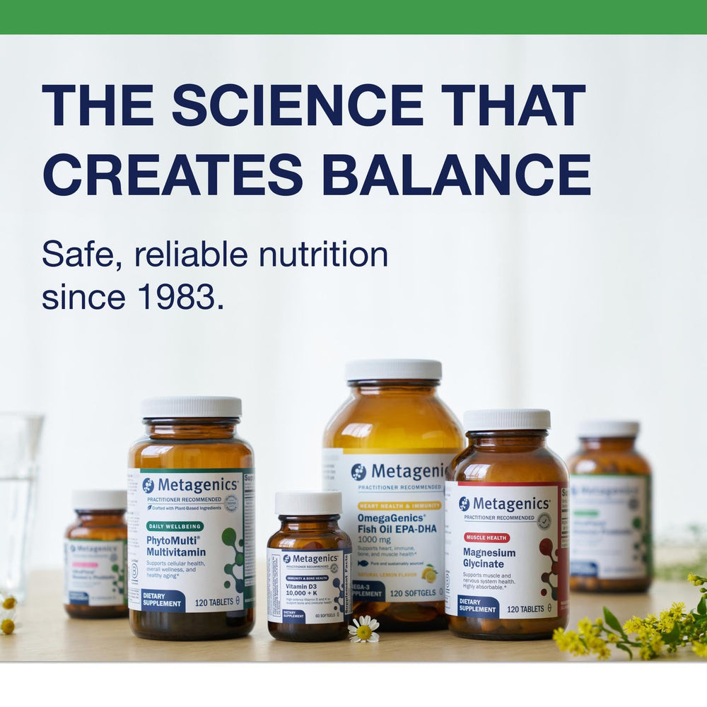 B Corporation seal on Metagenics SpectraZyme product signaling trusted science