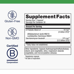 Metagenics UltraFlora Acute Care bottle being poured for daily digestive support.