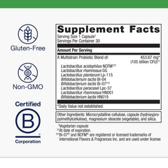 Graphic illustration of eight probiotic strains in the formula