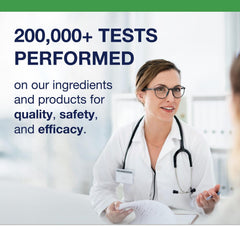 Certifications and facility icons for Metagenics SpectraZyme