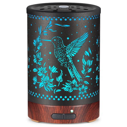 Metal 150ml essential oils diffuser with seven color LED lights