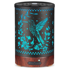 Metal 150ml essential oils diffuser with seven color LED lights
