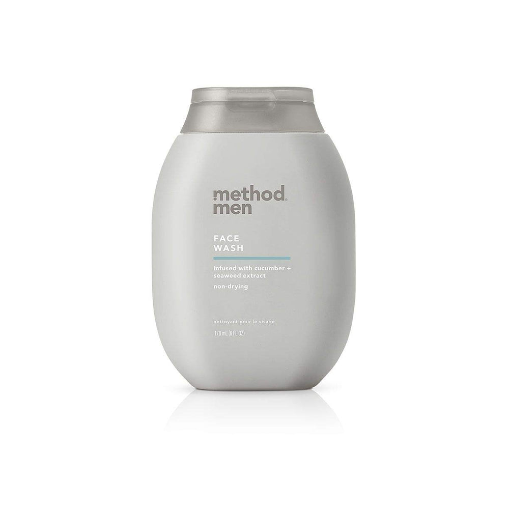 Method Men Face Wash Sea + Surf bottle for daily gentle cleansing.