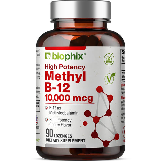 Methyl B-12 10,000 mcg cherry-flavored vegan lozenge