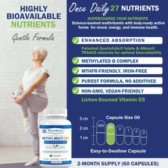 Product label for Power By Naturals Methyl Multi One