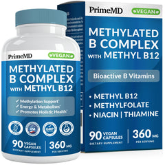 Bottle of Methylated B Complex with Methylfolate and B12