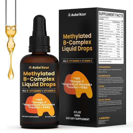 Methylated B Complex Liquid Drops bottle with dropper