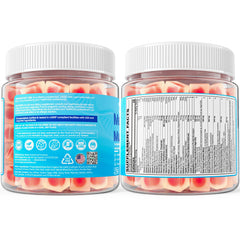 Wellness concept with vitamins, herbs, and probiotics