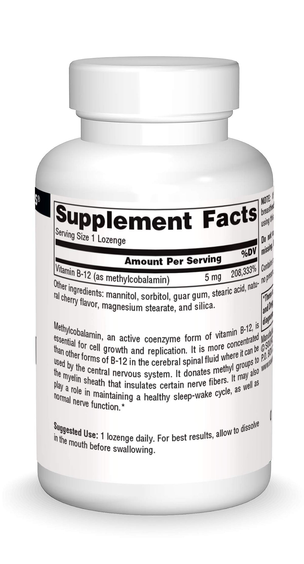 Methylcobalamin B-12 cherry flavored lozenges dissolving in mouth