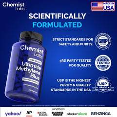 Front of Methylene Blue Capsules packaging