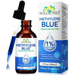 Methylene blue drops in a 2 oz amber bottle with dropper