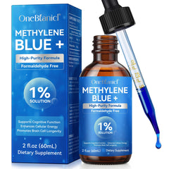 Methylene Blue Drops in amber glass bottle for 2 oz