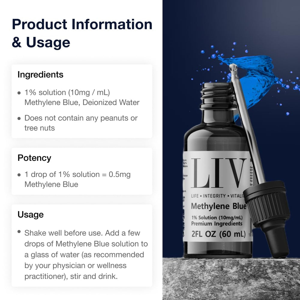Lab-tested purity and potency certificate for Methylene Blue