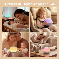 Mewaii portable travel-friendly sleep device on a hotel nightstand