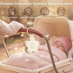 Mewaii portable white noise machine night light dimming enables midnight feeds.