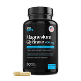 100 Supps Magnesium Glycinate 400mg bottle label