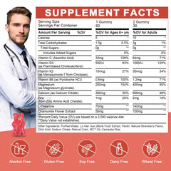 Close-up of strawberry-flavored gummies