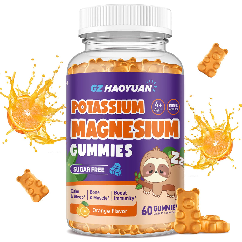 Front view of Magnesium Gummies for Kids – Orange flavor, 60 count