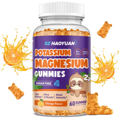Front view of Magnesium Gummies for Kids – Orange flavor, 60 count