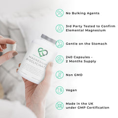 Each capsule contains 303 mg magnesium