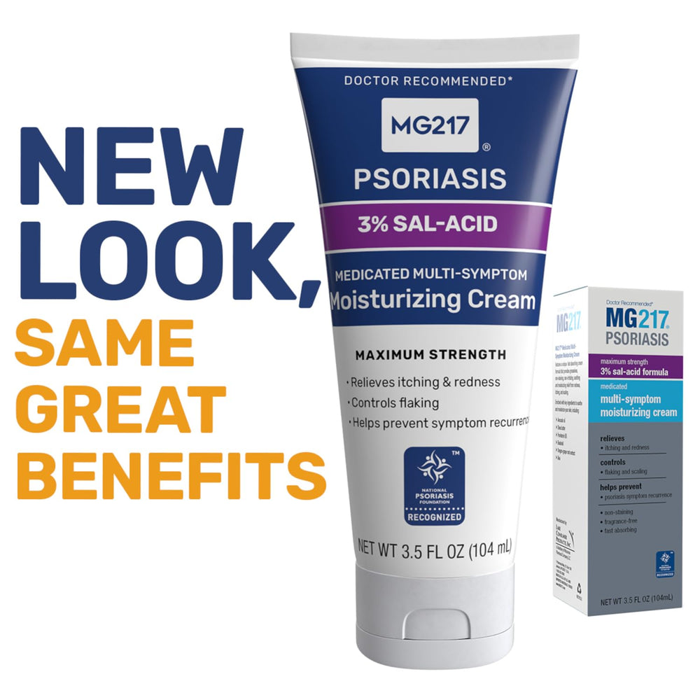 MG217 fragrance-free packaging for sensitive skin users.