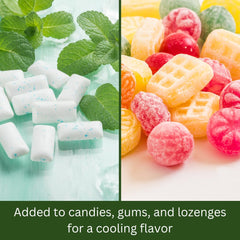 Dessert or chocolate prep using mGanna menthol crystals for mint accent.