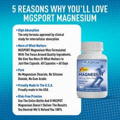 MGSPORT bedtime capsule indicating pure formula, gluten-free and dairy-free