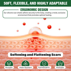 Micakin keloid-friendly patch shown in use-case for improved appearance support.