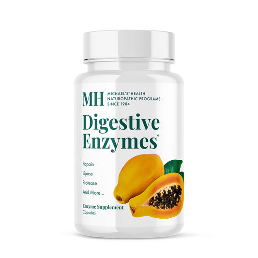 Michael's Health Naturopathic Digestive Enzymes bottle front label
