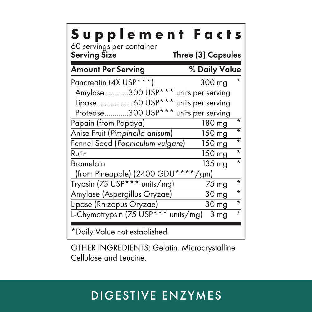 Close-up of Michael's Digestive Enzymes capsules