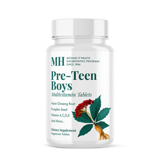 MICHAEL'S Health Naturopathic Preteen Boys Daily Multivitamin bottle with 60 tablets