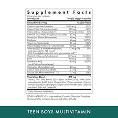 Close-up of vegetarian capsules for teen boys Daily Multivitamin