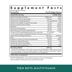 Close-up of vitamin capsules from Michael's Health Teen Boys supplement