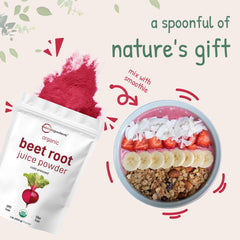 Beet root powder used in smoothies and beverages