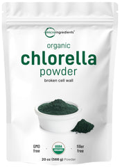Product image: Micro Ingredients Organic Chlorella Powder 20 oz broken cell wall pouch