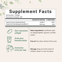 Back label showing supplement facts and ingredients