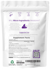 Packaging shot showing a 400-tablet pouch of Micro Ingredients melatonin