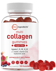 Front view of Micro Ingredients Multi Collagen Gummies bottle