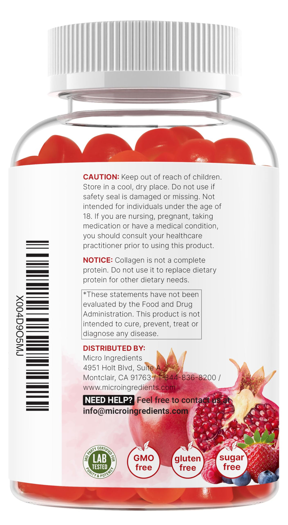Gummies with healthy hair, skin, nails and joints concept