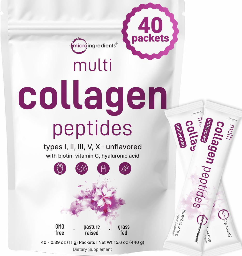 Micro Ingredients Multi Collagen Sticks shown for on-the-go beauty support.