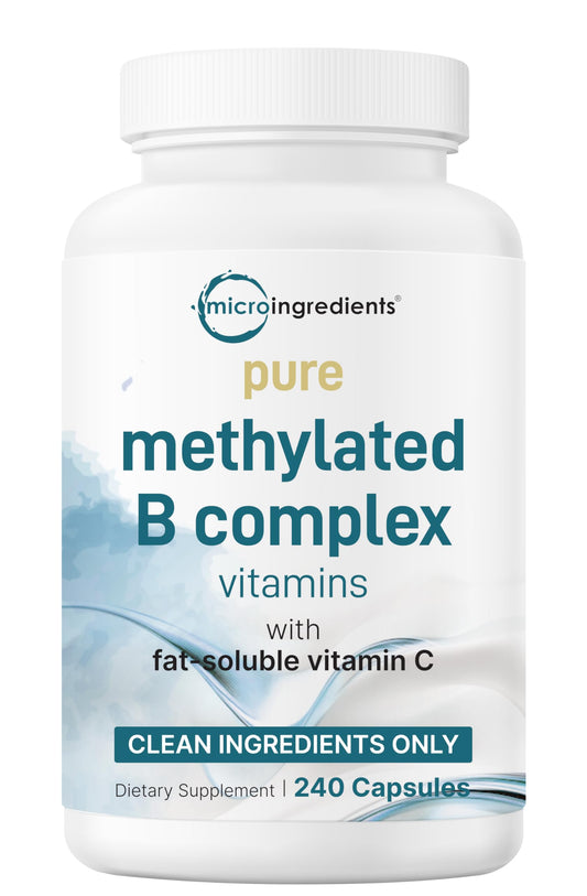 Bottle of Micro Ingredients Pure Methylated B Complex 240 capsules