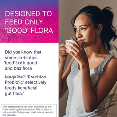 Close-up of MegaPre capsules ready for daily prebiotic use.