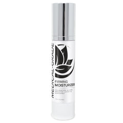 Microderm GLO Firming Moisturizer bottle closeup showing hydrating formula.