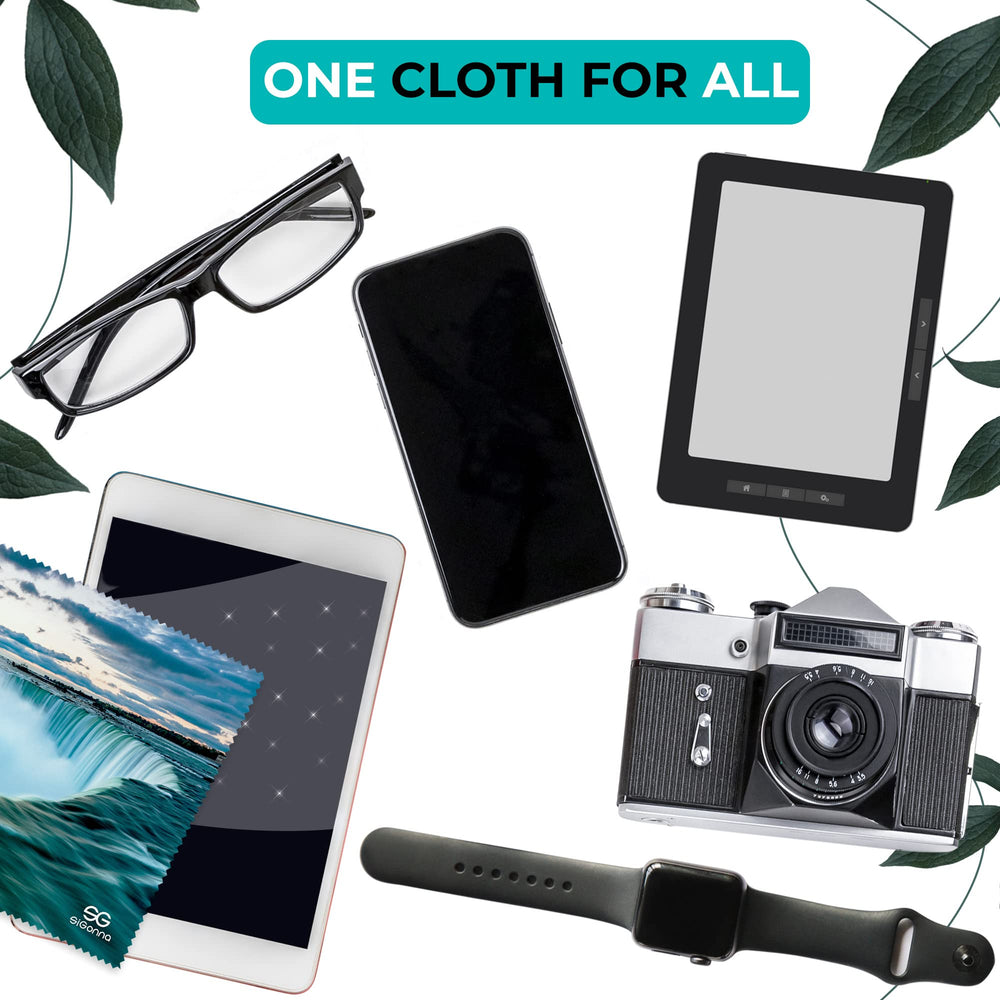 Six-pack eyeglass cleaning cloths for travel and storage