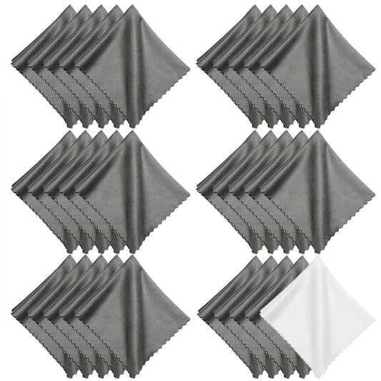 Soft microfiber cleaning cloths (6x7 inches) for eyeglasses and lenses