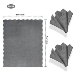 30-pack microfiber cleaning cloths for phone screens and delicate surfaces