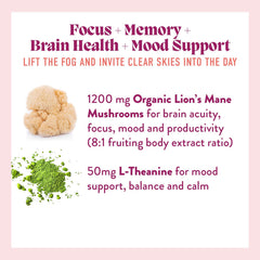 Ingredients highlight: Lion’s Mane extract and L-Theanine