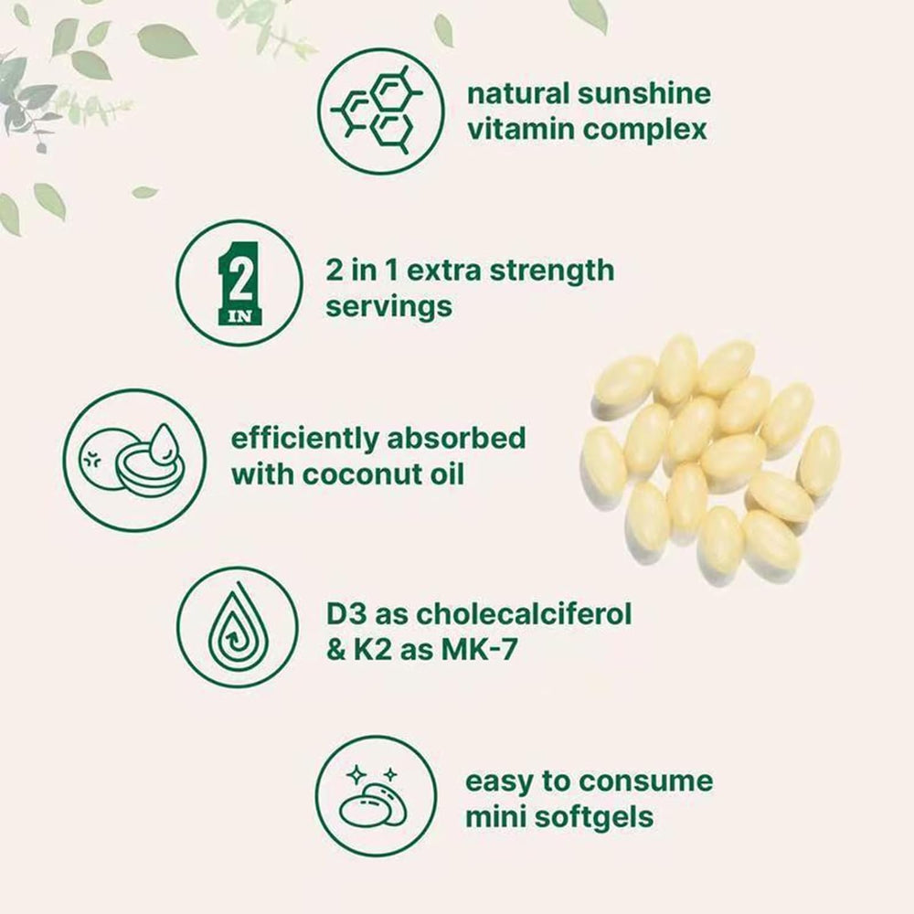 Nutrition facts for MicroLabs D3 K2 softgels
